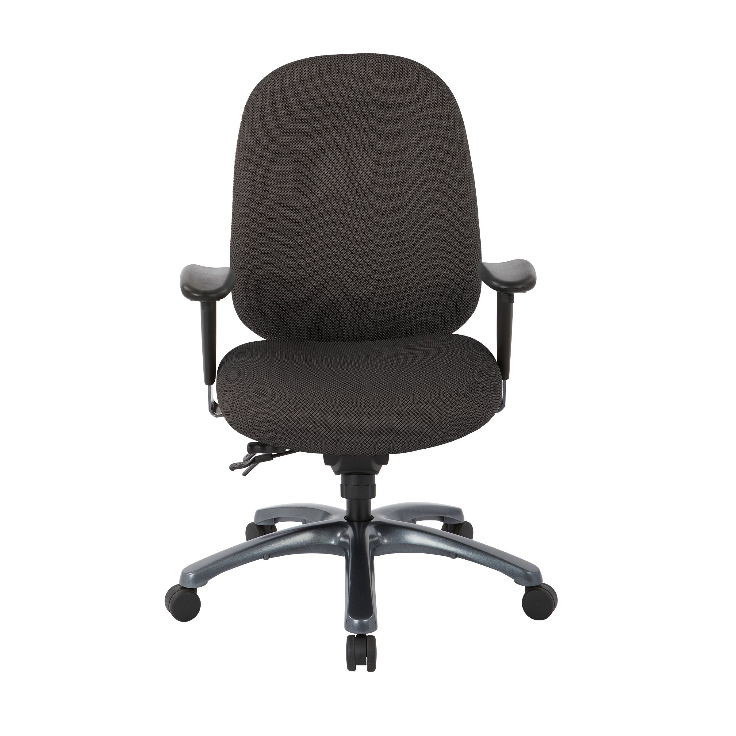 Multi-Function High Back Chair with Seat Slider and Titanium Finish Base